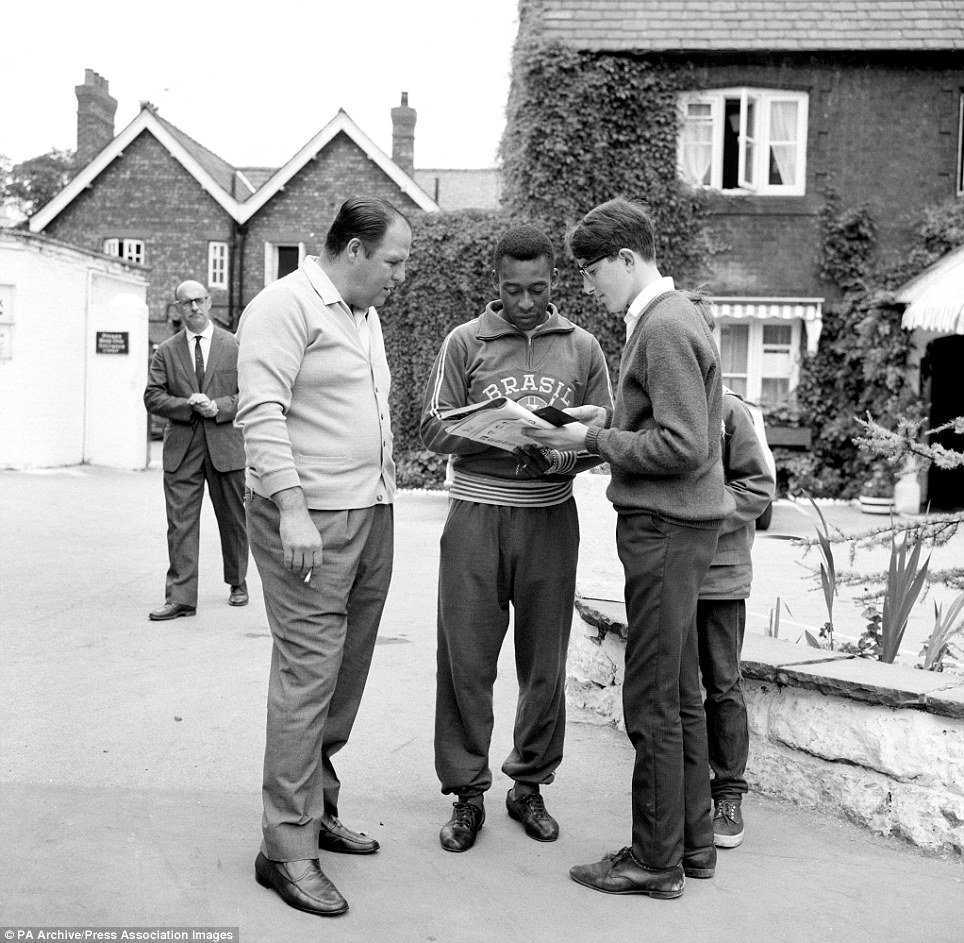 2. Pele with fans. World Cup 1966 England