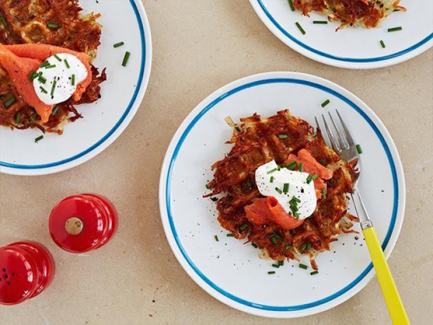 16. Use your waffle iron to make hash browns