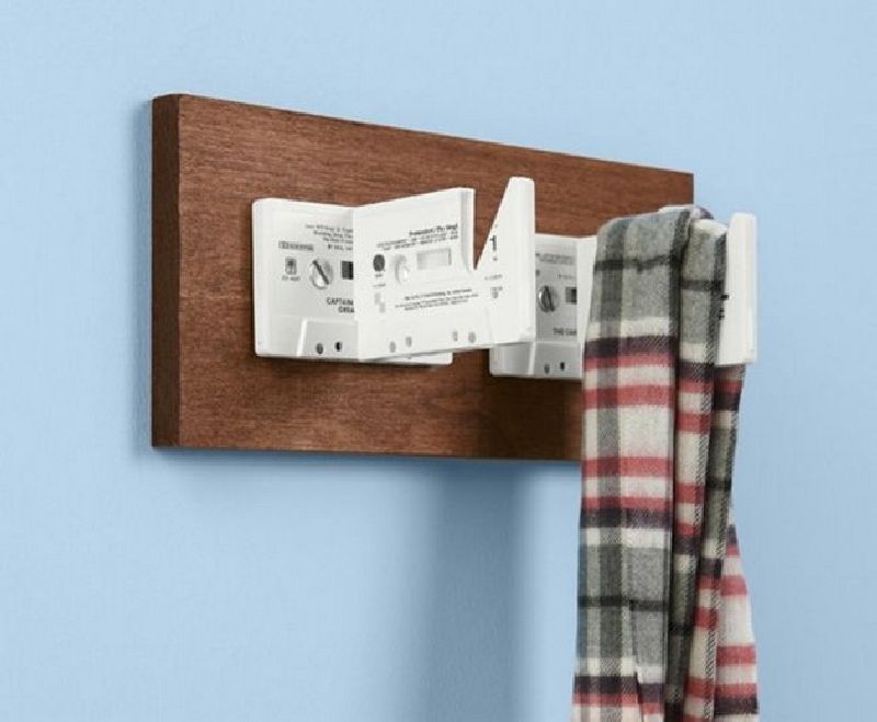 Cassette Tape Coat Hooks