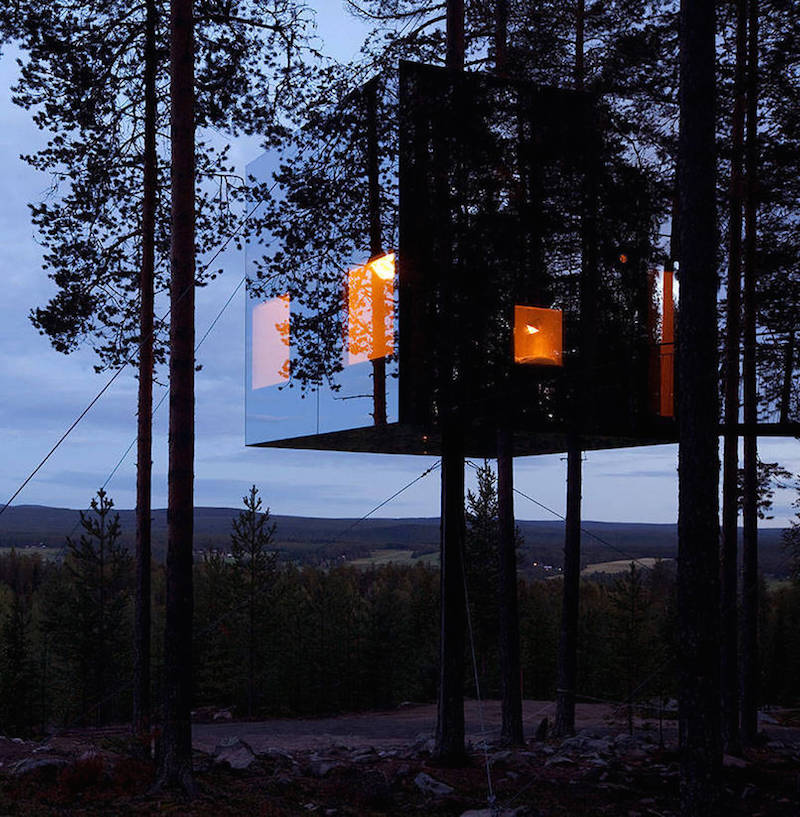 Mirrorcube Tree House Hotel In Sweden