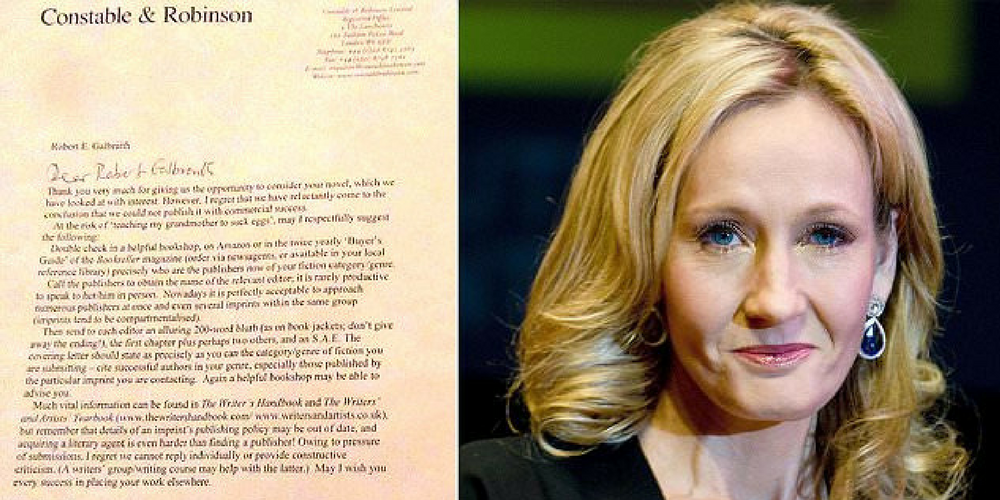 Harry Potter Author Jk Rowling Posted Her Rejection Letters On Twitter