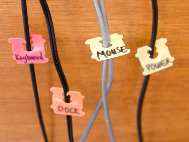 7 Organize your cords with labels