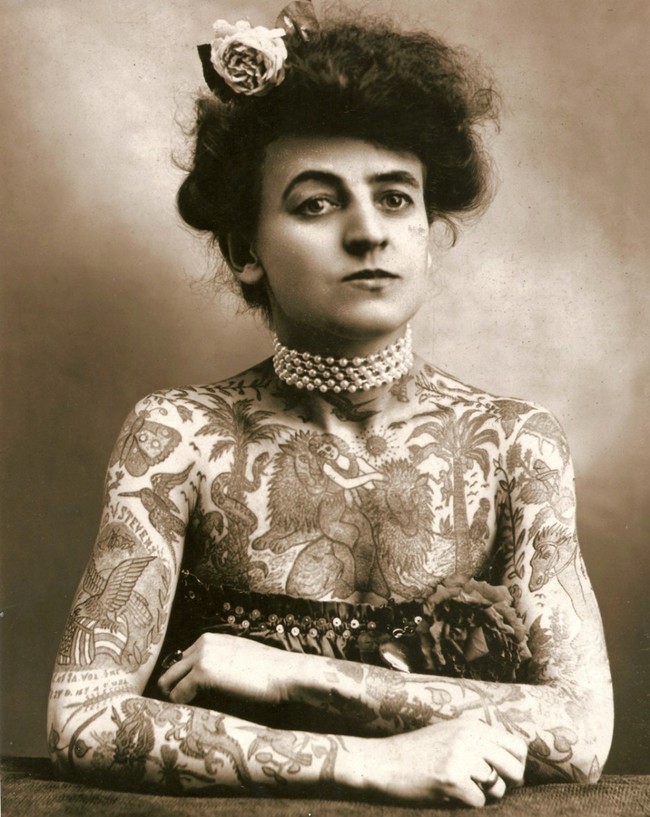 11. Maud Wagner the first woman tattooist in the US