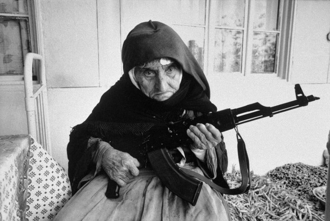 17. 106 year old Armenian protecting her home with AK47