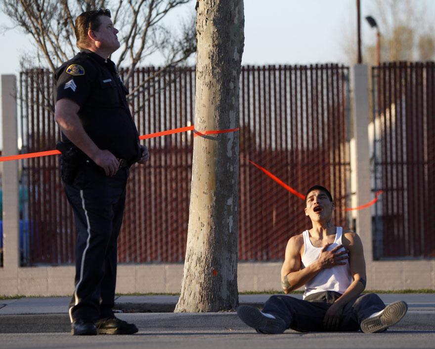 16. This young man found out his brother was killed