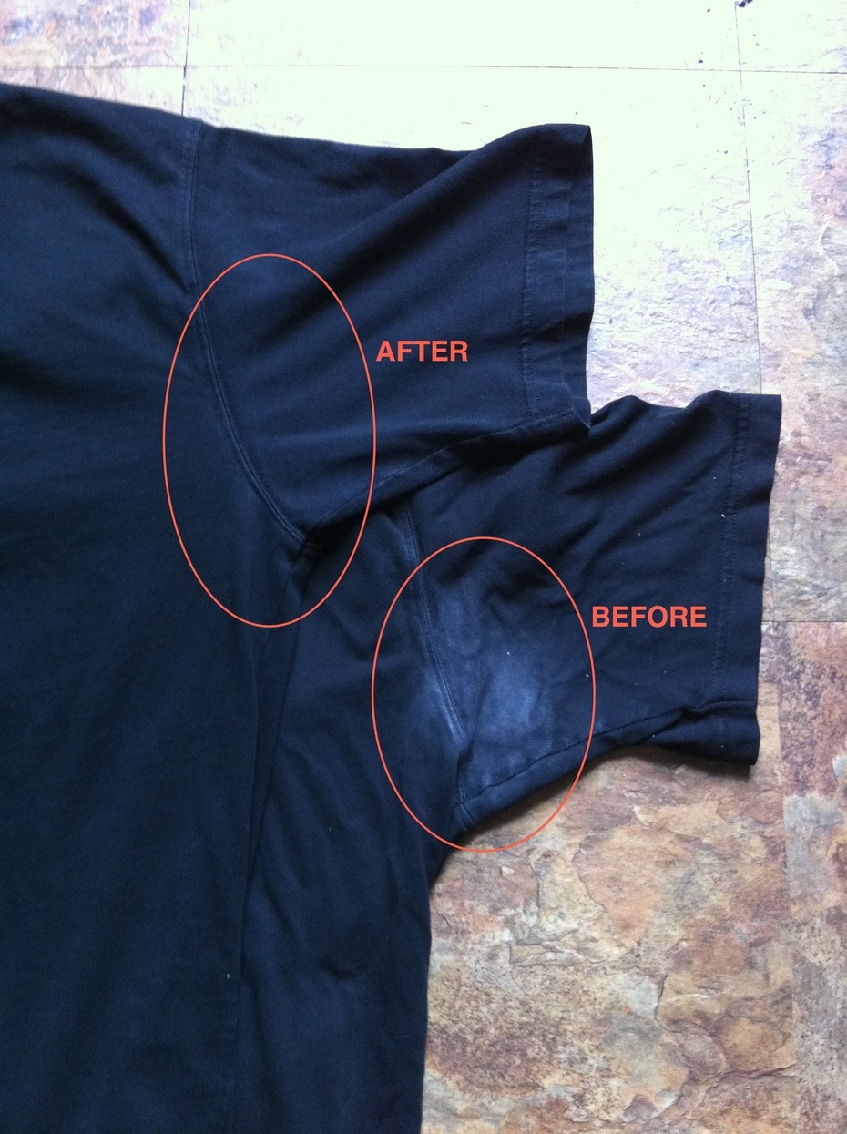 Removing antiperspirant best sale stains from shirts