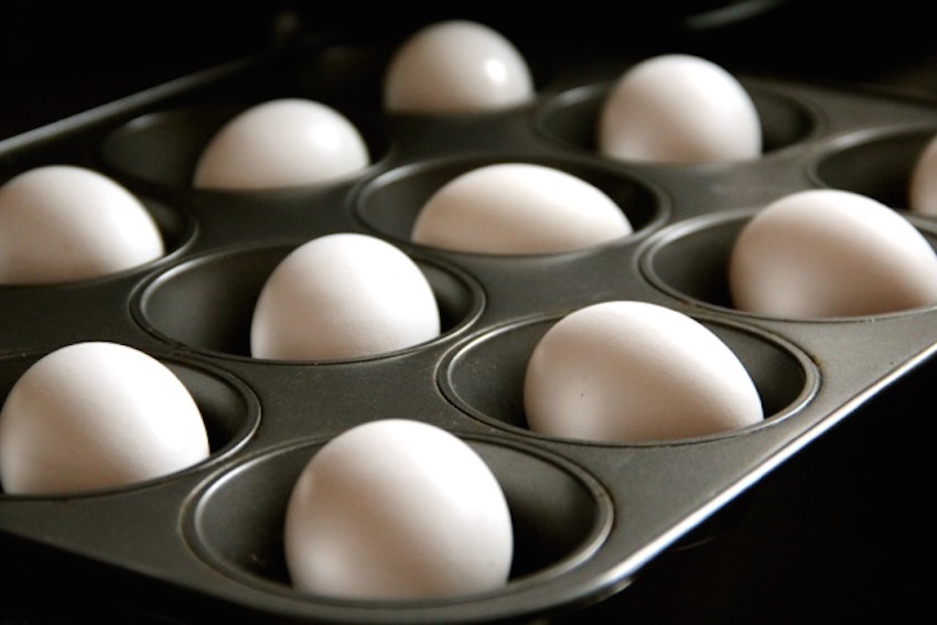 6. Hard-boil your eggs in the oven