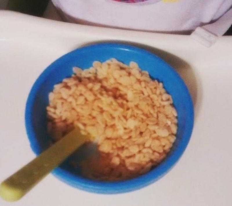 #MyKidCantEatThis because the cereal is talking to her