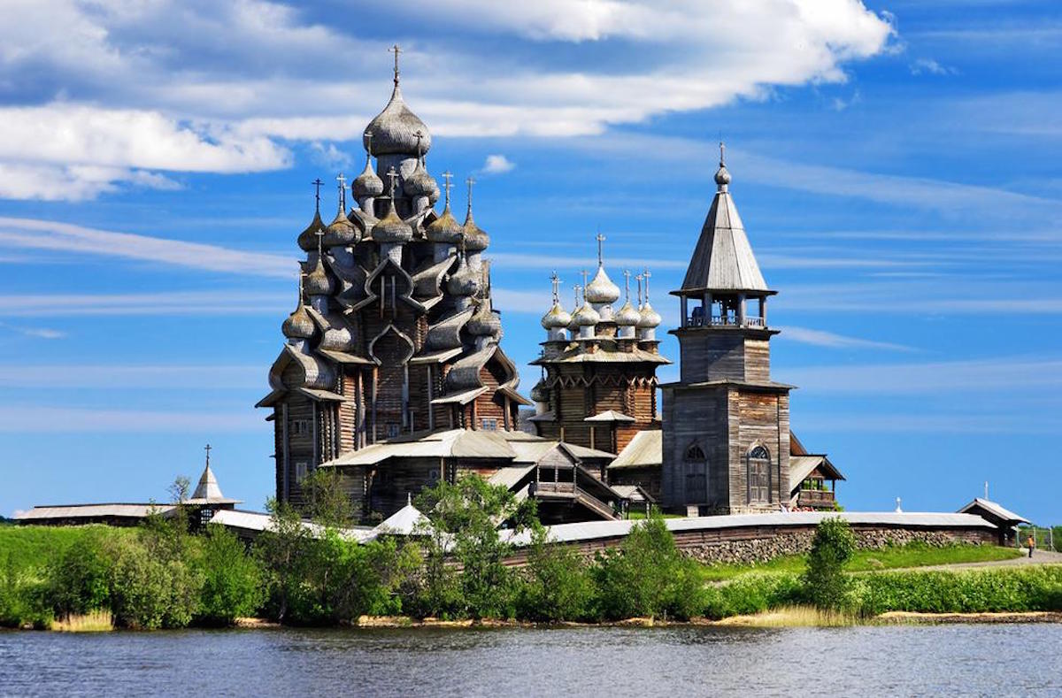 The Russian island of Kizhi, Onega River