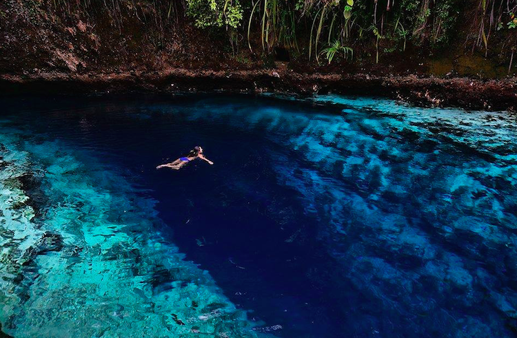 The Enchanted River in Surigao, Philippines